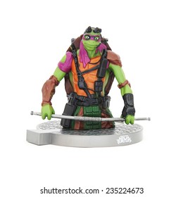 Bangkok, Thailand - December 2, 2014 : Donatello one of Teenage Mutant Ninja Turtles  (topper sold as part of drink in  movie theatre )