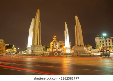 BANGKOK, THAILAND - DECEMBER 29, 2018: Democracy Monument in night illumination - Shutterstock ID 2262581797