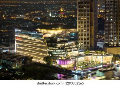 Bangkok, Thailand - December 5, 2018: View of Icon Siam (Bangkok cityscape) from Lebua at State tower.