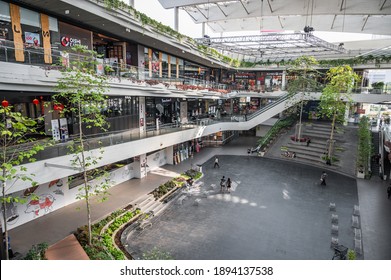 Bangkok, Thailand. January 13, 2021. Restaurant Food Zone At Mega Bangna Shopping Mall.