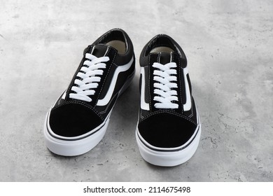 vans black white and grey