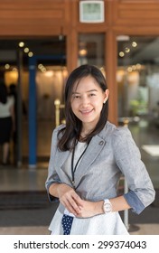 BANGKOK, THAILAND - Jul 24, 2015: Portrait of Thai Parliamentary officer woman. At  Parliament Building - Shutterstock ID 299374043