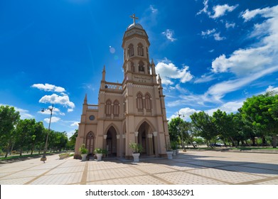 Bangkok / Thailand / July 12, 2020 : Holy Family Church Wat Phra Wi Sutthi Wong, A Catholic Church With A Calm Atmosphere.