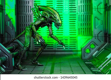 Bangkok, Thailand - July 1,2019: A Setting Of Alien Action Figure From Alien Movie.