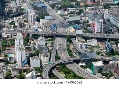 Bangkok, Thailand - July 17, 2016: Aerial View Of Bangkok Skyline From Baiyoke Sky Tower, The Second Tallest Building In The City With A 360-degree Revolving Roof Deck.