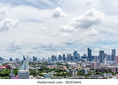 Bangkok, Thailand - July 22, 2016 : Cityscape and transportation in daytime of Bangkok city Thailand. Bangkok is the capital and the most populous city of Thailand.