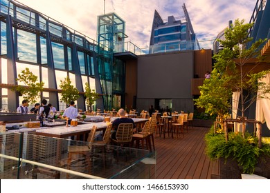 Bangkok / Thailand July 27 2019, Hyatt Regency Sukhumvit Hotel, Spectrum Rooftop Bar And Lounge