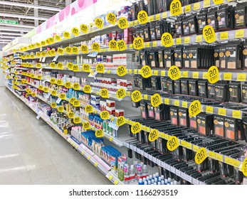 Bangkok, Thailand - July 28, 2018 : Shelf of consumer goods, products, facial treatment and cosmetic at supermarket in Thailand - Shutterstock ID 1166293519