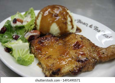 BANGKOK, THAILAND - JULY 29, 2019: Salad Honey Mustard Chicken , Delicious Healthy Food.