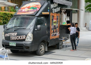 BANGKOK, THAILAND JULY 7, 2016 - Central Plaza Food Truck Festival Mother Trucker Restaurant