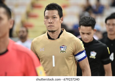 BANGKOK THAILAND JUN13:kawin Thamsatchanan Of Thailand In Action During The 2018 FIFA World Cup Asian Qualifiers Thailand And United Arab Emirates At Rajamangala Stadium On June 13,2017 In Thailand.