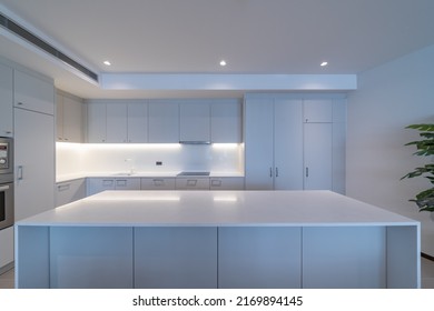 BANGKOK, THAILAND - June 16, 2022 : Modern Pantry Interior In New Luxury Home. On June 16, 2022 In Bangkok, Thailand