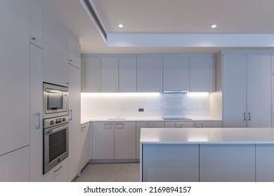 BANGKOK, THAILAND - June 16, 2022 : Modern Pantry Interior In New Luxury Home. On June 16, 2022 In Bangkok, Thailand