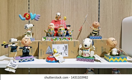 Bangkok Thailand , June 2019 , Peanuts Comic Characters Figures Toy , Charlie Brown Snoopy