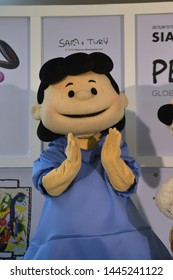 Bangkok, Thailand – June 21, 2019: Costume Of Lucy Van Pelt From Cartoon The Peanuts Movie By Charles M. Schulz At Siam Paragon Shopping Mall