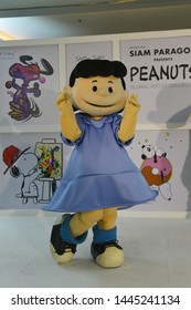 Bangkok, Thailand – June 21, 2019: Costume Of Lucy Van Pelt From Cartoon The Peanuts Movie By Charles M. Schulz At Siam Paragon Shopping Mall