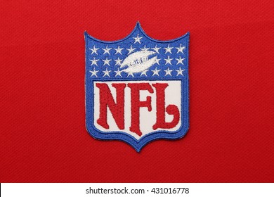 BANGKOK, THAILAND -JUNE 3, 2016: The  Logo of  NFL on the textile on June 3,2016 in Bangkok Thailand.