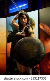 Bangkok, Thailand - June 4, 2017: Standee Of Movie Wonder Woman Displays At The Theater