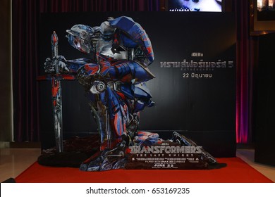 Bangkok, Thailand - June 4, 2017: Standee Of Movie Transformers: The Last Knight Displays At The Theater