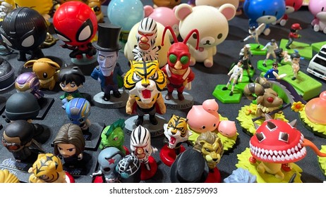 Bangkok, Thailand - June 5, 2022 :
Toy Figures Market, Thaniya The Collector Toy, Thaniya Plaza, Silom District, Bangkok, 