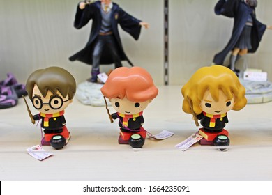 Bangkok Thailand , Mar 2020 , Harry Potter Movie Characters Figures Toy , Hermione Granger Ron Weasley