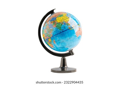 Bangkok, Thailand, March 1, 2023 World, globe or earth model isolated on white background with clipping path. - Shutterstock ID 2322904435