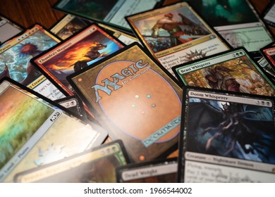 Bangkok, Thailand - May 2, 2021 : Magic: The Gathering was the first trading card game released in 1993.