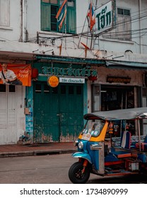Bangkok, Thailand - May 26th, 2018 : Tuk tuk in Chinatown area at daylight in Bangkok Thailand