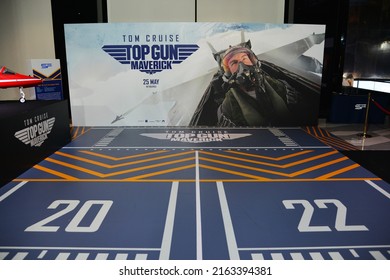 Bangkok, Thailand - May 28, 2022: Photo Spot Of The Movie Top Gun Maverick Stars By Tom Cruise As Captain Pete 