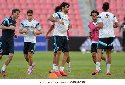 BANGKOK THAILAND MAY 29: Diego Costa Of Chelsea In Action During The Pre-match Training Session At Rajamangala Stadium On May 29,2015 In Thailand.