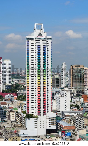 Bangkok, Thailand - Nov 10, 2015.
Bayoke building in Bangkok, Thailand. Bangkok has a population of
over 8 million, or 12.6 percent of the country's
population.