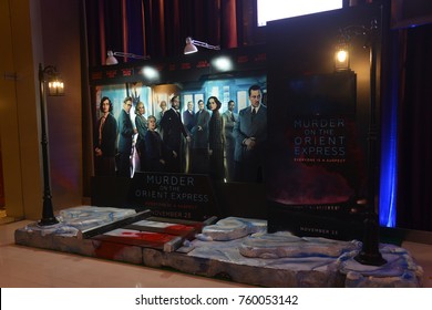 Bangkok, Thailand - November 19, 2017: Standee Of Murder On The Orient Express Displays At The Theater