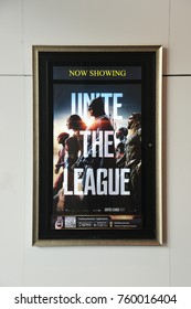 Bangkok, Thailand - November 21, 2017: Poster Of Justice League Displays At The Theater