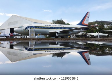 BANGKOK - THAILAND / OCT 27 2018 / Ex ROYAL FLIGHT Boeing 737-200 Royal Thai Air Force Showing At RTAF Museum 