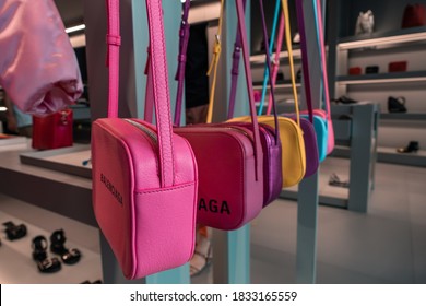 Bangkok, Thailand - October 10, 2020 : Balenciaga Shop In Siam Premium Outlets Bangkok. Balenciaga Is A Spanish Luxury Fashion House Founded In 1917 By Basque Designer Cristóbal Balenciaga.