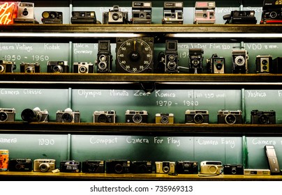 Bangkok, Thailand - October 14, 2017 : Antique Camera Shop.in Bangkok.