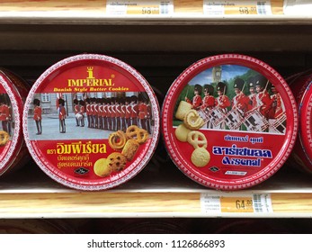 BANGKOK, THAILAND - OCTOBER 20, 2015 ; The Imperial Cookies And Arsenal Cookie Are Famous Selling For New Year Celebration Presents