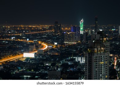 Bangkok, Thailand - October 26, 2019: View of Bangkok cityscape from Lebua at State tower.
