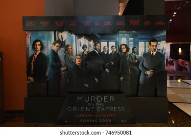 Bangkok, Thailand - October 27, 2017: Standee Of Murder On The Orient Express Displays At The Theater