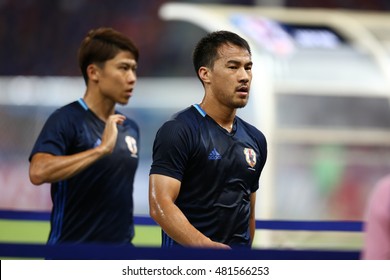 BANGKOK THAILAND SEP 6:Shinji Okazaki Of Japan In Action During The 2018 FIFA World Cup Asian Qualifiers Match  Thailand And Japan At Rajamangala Stadium On September 6,2016 In Thailand.