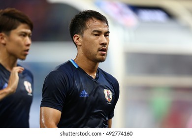 BANGKOK THAILAND SEP 6:Shinji Okazaki Of Japan In Action During The 2018 FIFA World Cup Asian Qualifiers Match Thailand And Japan At Rajamangala Stadium On September 6,2016 In Thailand.