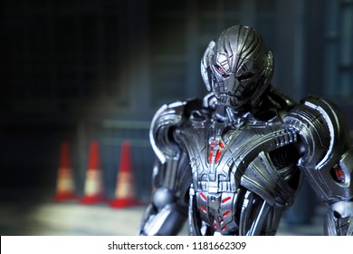 Bangkok, Thailand - September 12,2018 - Ultron An Action Figure From Famous Marvel Comic