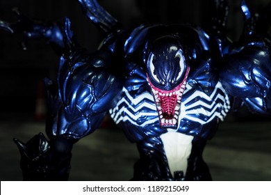 Bangkok, Thailand - September 12,2018 - The Venom, An Action Figure From Famous Marvel Comic.