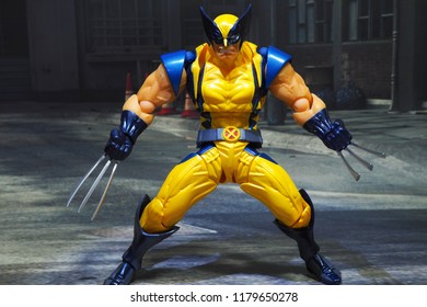 Bangkok, Thailand - September 12,2018 - The Wolverine Action Figure From Famous Marvel Comic