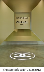 Bangkok, Thailand - September 16, 2017: Beautiful Gabrielle Chanel Pop Up Store At Siam Paragon Shopping Center