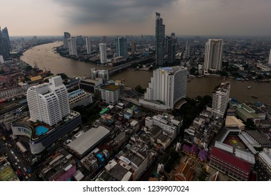 Bangkok, Thailand - September 5, 2018: View of Bangkok cityscape from Lebua  at State tower.
