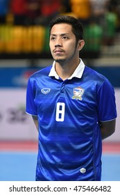 BANGKOK THAILAND-AUG 20:Jetsada Chudech Of Thailand Pose During THAILAND 5s 2016 Match Thailand And Kazakhstan At Bangkok Arena Stadium On August 20,2016