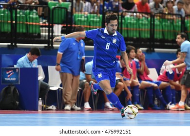 BANGKOK THAILAND-AUG 20:Jetsada Chudech Of Thailand In Action During THAILAND 5s 2016 Match Thailand And Kazakhstan At Bangkok Arena Stadium On August 20,2016