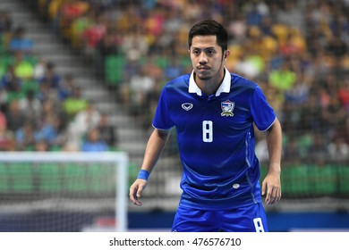 BANGKOK THAILAND-AUG 20:Jetsada Chudech Of Thailand Pose During THAILAND 5s 2016 Match Thailand And Kazakhstan At Bangkok Arena Stadium On August 20,2016