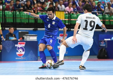 BANGKOK THAILAND-AUG 20:Jetsada Chudech Of Thailand Pose During THAILAND 5s 2016 Match Thailand And Kazakhstan At Bangkok Arena Stadium On August 20,2016